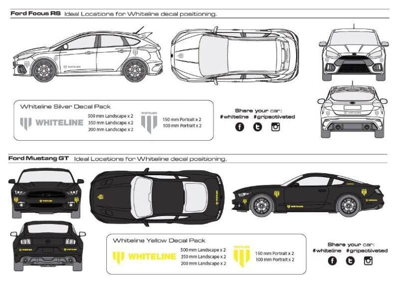 Whiteline KWM003 Whiteline Decal Kits 10 Pk Silver thumbnail 2
