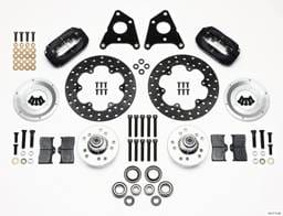 Wilwood 140-2713-BD Wilwood Forged Dynalite Front Drag Kit Drilled Rotor CPD 65-72 A w/10in Drum