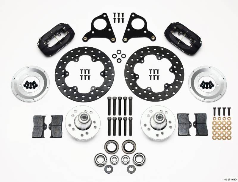 Wilwood 140-2719-BD Wilwood Forged Dynalite Front Drag Kit Drilled Rotor CPD 73-80 A E B All F w/Disc