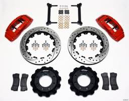Wilwood 140-8996-DR Wilwood TC6R Front Kit 16.00in Drilled Red 1999-2010 GM H2 Truck/SUV 2500