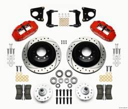 Wilwood 140-12282-DR Wilwood Narrow Superlite 6R Front Hub & 1PC Rtr Kit 12.88in Drilled -Red 62-72 CDP B & E Body-Drum