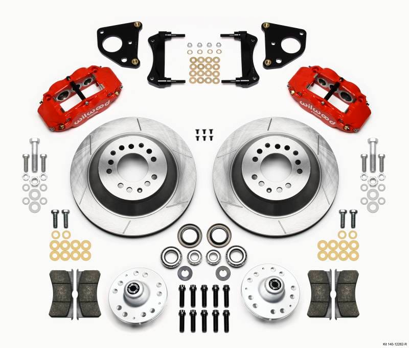 Wilwood 140-12282-R Wilwood Narrow Superlite 6R Front Hub & 1PC Rtr Kit 12.88in-Red 62-72 CDP B & E Body-Drum