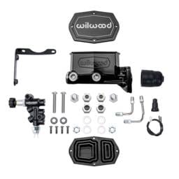 Wilwood 261-17798-BK Wilwood MOPAR Compact Tandem M/C Kit w/ P-Valve 1in Bore - Black