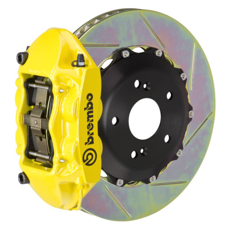 Brembo 2P2.6007A5 Brembo 07-15 TT 3.2L/09-15 TTS/12-13 TT RS Rr GT BBK 4Pist Cast 328x28 2pc Rotor Slot Type1-Yellow thumbnail 2