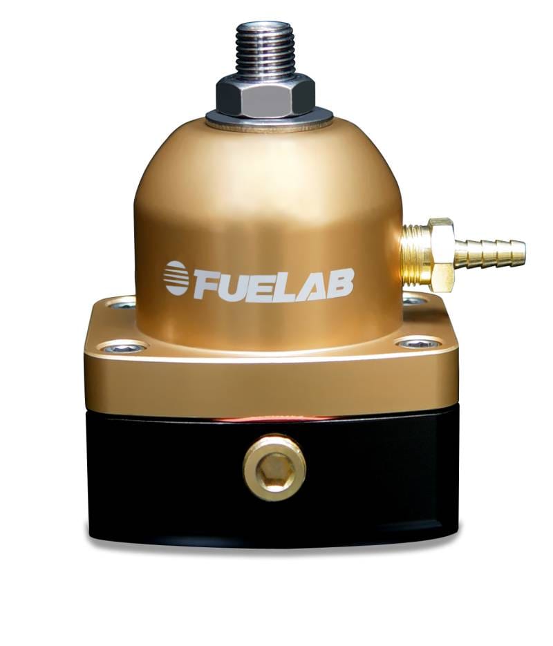 Fuelab 51504-5 Fuelab 515 Carb Adjustable FPR 4-12 PSI (2) -6AN In (1) -6AN Return - Gold thumbnail 2