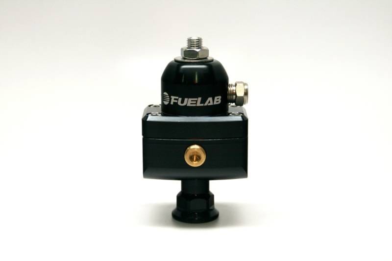 Fuelab 57501-1 Fuelab 575 Carb Adjustable Mini FPR Blocking 4-12 PSI (1) -6AN In (2) -6AN Out - Black thumbnail 2