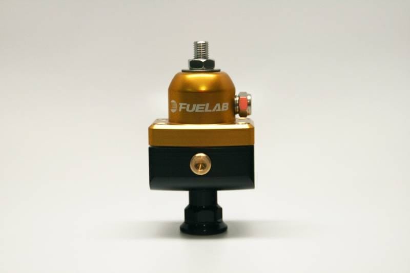 Fuelab 57502-5 Fuelab 575 Carb Adjustable Mini FPR Blocking 1-3 PSI (1) -6AN In (2) -6AN Out - Gold thumbnail 2