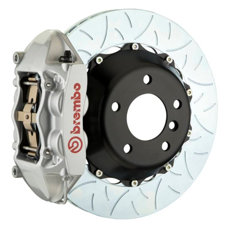 Brembo 2P3.8045A3 Brembo 12-14 328i Excl xDrive/MSport Brakes Rr GT BBK 4Pis Cast 345x28 2pc Rtr Slot Type3-Silver thumbnail 2