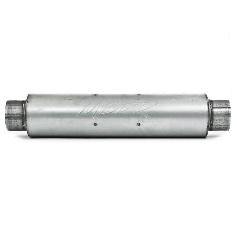 MBRP Exhaust pM1004A MBRP Universal Quiet Tone Muffler 4in Inlet/Outlet 24in Body 6in Dia 30in Overall Aluminum thumbnail 2