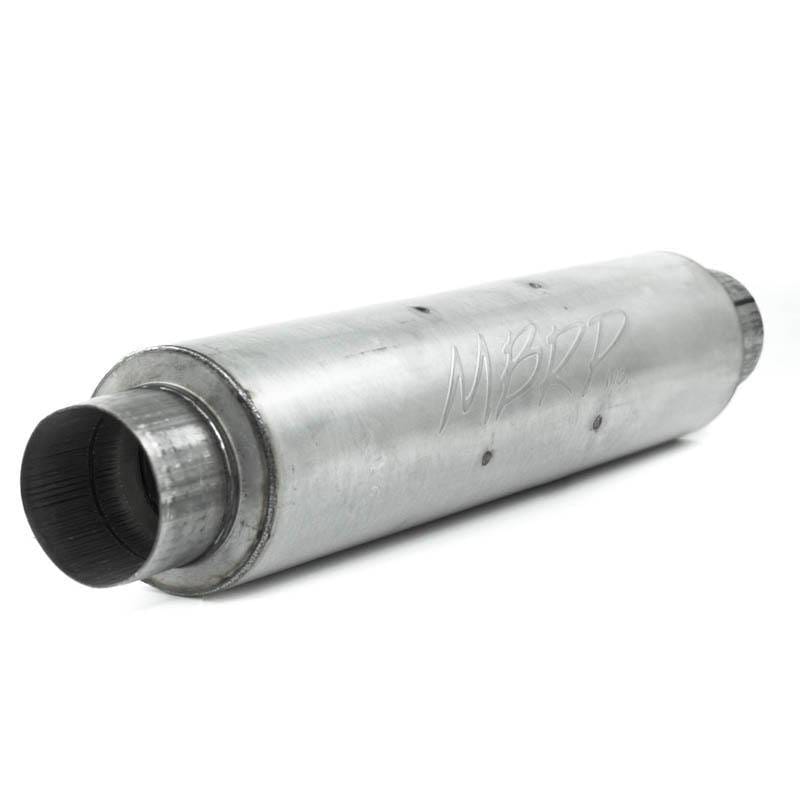 MBRP Exhaust pM1004A MBRP Universal Quiet Tone Muffler 4in Inlet/Outlet 24in Body 6in Dia 30in Overall Aluminum thumbnail 4