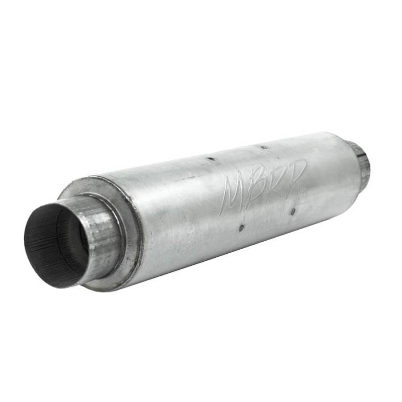 MBRP Exhaust pM1004A MBRP Universal Quiet Tone Muffler 4in Inlet/Outlet 24in Body 6in Dia 30in Overall Aluminum thumbnail 6