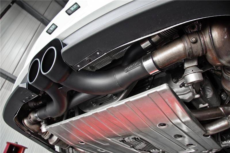 MBRP Exhaust pS7607BLK MBRP 14-19 Porsche GT3/GT3RS 3in Center Muffler Bypass 4in Tips - Black Coated thumbnail 4