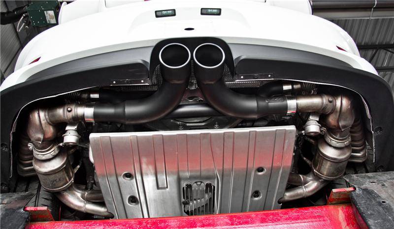 MBRP Exhaust pS7607BLK MBRP 14-19 Porsche GT3/GT3RS 3in Center Muffler Bypass 4in Tips - Black Coated thumbnail 6