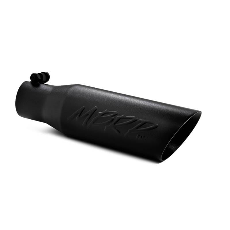 MBRP Exhaust pT5106BLK MBRP Universal Tip 3.5 O.D. Dual Wall Angled 2.5 inlet 12 length - Black Finish thumbnail 2