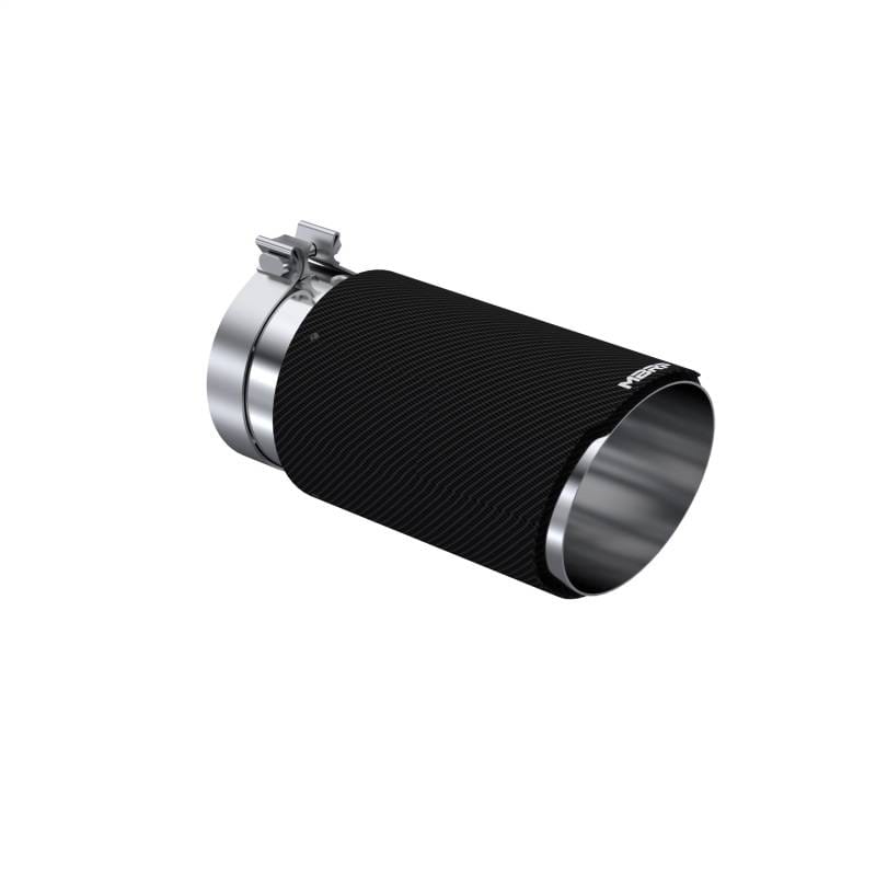 MBRP Exhaust pT5075CF MBRP Universal Carbon Fiber Tip 6in OD/5in Inlet/12in L - Angle Cut Tip thumbnail 2