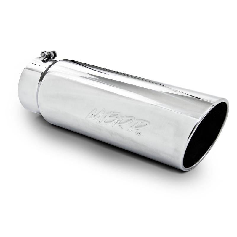MBRP Exhaust pT5125 MBRP Universal Tip 6in OD Angled Rolled End 5in Inlet 18in Length T304 Exhaust thumbnail 4