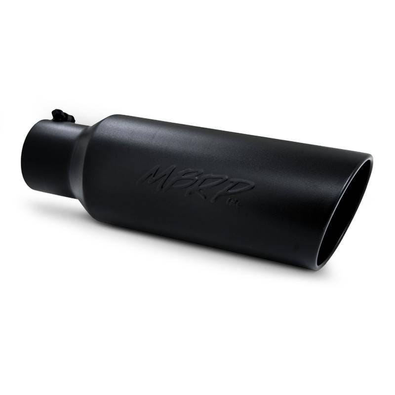 MBRP Exhaust pT5130BLK MBRP Universal Tip 6in OD Rolled End 4in Inlet 18in L Black Coated Exhaust Tip thumbnail 6
