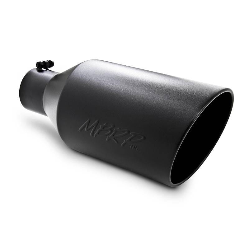 MBRP Exhaust pT5128BLK MBRP Universal Tip 8in O.D. Rolled End 4in inlet 18in length Black thumbnail 2