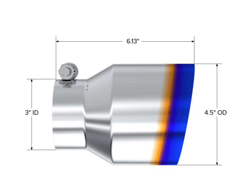 MBRP Exhaust pT5180BE MBRP Universal Stainless Steel Dual Wall Tip 4.5in OD/3in Inlet/6.13in L thumbnail 6