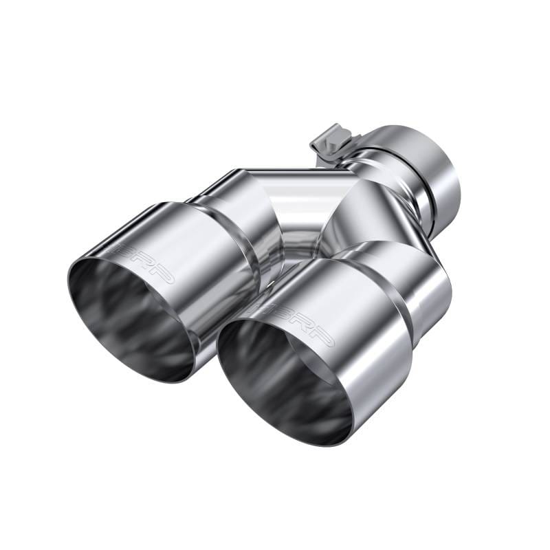 MBRP Exhaust pT5182 MBRP 3in ID / Dual 4in OD Out Staggered L 9.87in / R 9.37in Single Wall T304 SS Univ Exhaust Tip thumbnail 2