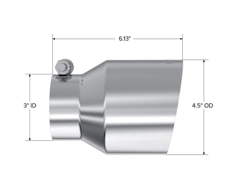 MBRP Exhaust pT5180 MBRP Universal Stainless Steel Dual Wall Tip 4.5in OD/3in Inlet/6.13in L thumbnail 4