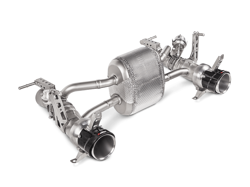 Akrapovic MTP-FE488H Akrapovic 16-17 Ferrari 488 GTB/488 Spyder Slip-On Line (Titanium) w/ Carbon Tips - Fits 2016-2019 Ferrari 488 Spider thumbnail 3