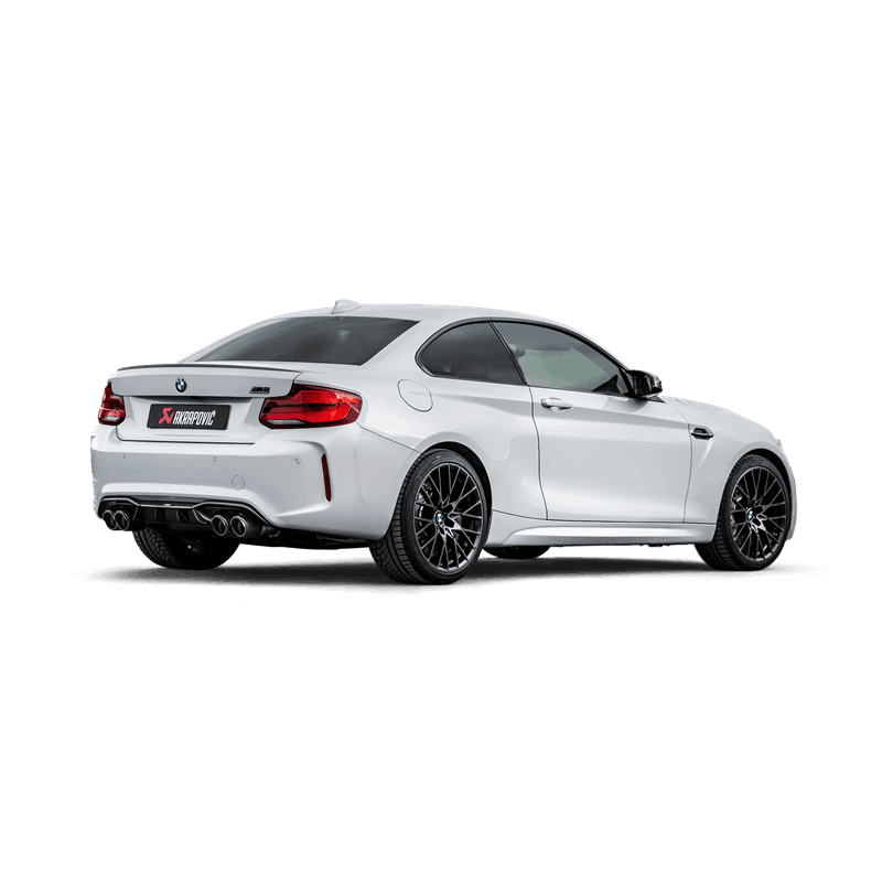 Akrapovic S-BM/T/3H Akrapovic 2018+ BMW M2 Competition/M2 CS (F87N) Slip-On Line (Titanium) w/Carbon Fiber Tips - Fits 2018-2021 BMW M2 thumbnail 2