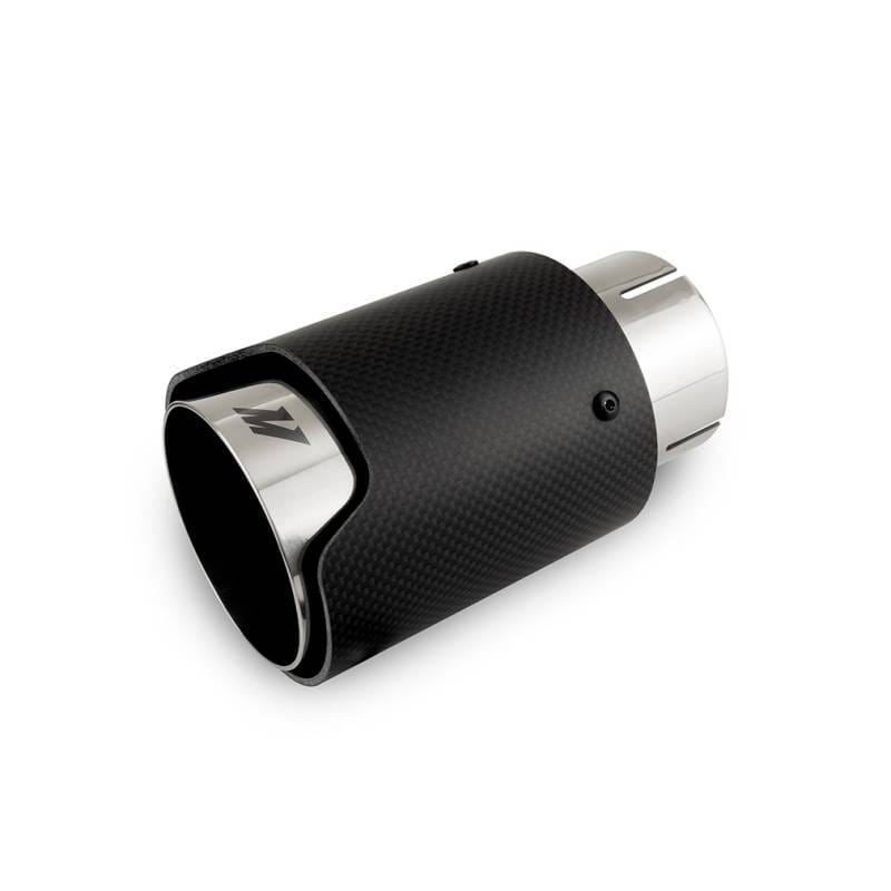 Mishimoto MMEXH-TIP-CF25P Mishimoto Carbon Fiber Muffler Tip 2.5in Inlet 3.5in Outlet Polished thumbnail 2