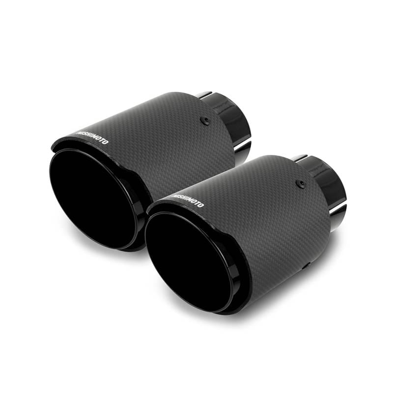 Mishimoto MMEXH-TIP-CFD25BK Mishimoto 2x Carbon Fiber Muffler Tip 2.5in Inlet 3.5in Outlet Black thumbnail 2