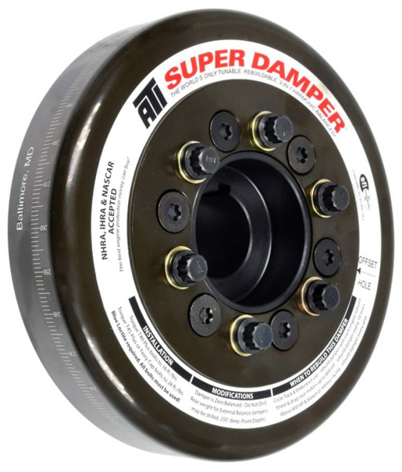 ATI ATI917368 ATI Damper - 7.074in - Steel - Oliver Tractor - 6 Cyl - Chevy Front - 3 Ring - Diesel thumbnail 2