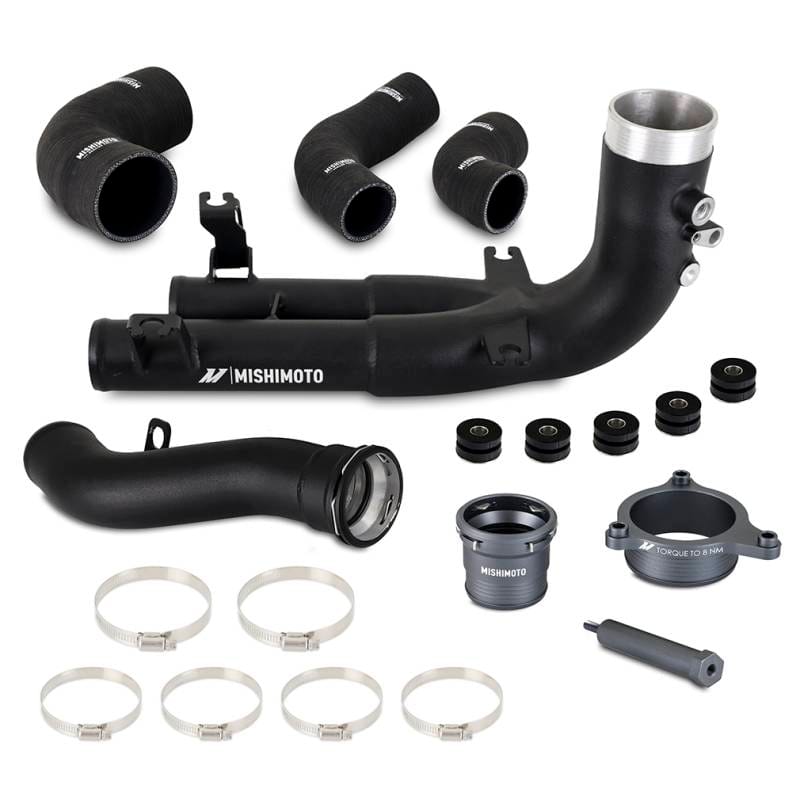 Mishimoto MMICP-G80-21 Mishimoto 2021+ BMW G8X M3/M4 Hot Side Intercooler Charge Pipe Kit - Fits 2021-2025 BMW X3, M3, M4 thumbnail 2