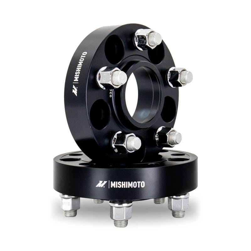 Mishimoto MMWS-012-250BK Mishimoto Mishimoto Wheel Spacers 5x114.3 64.1 CB M14x1.5 25mm BK - Fits 2017-2023 Tesla 3, Y thumbnail 2