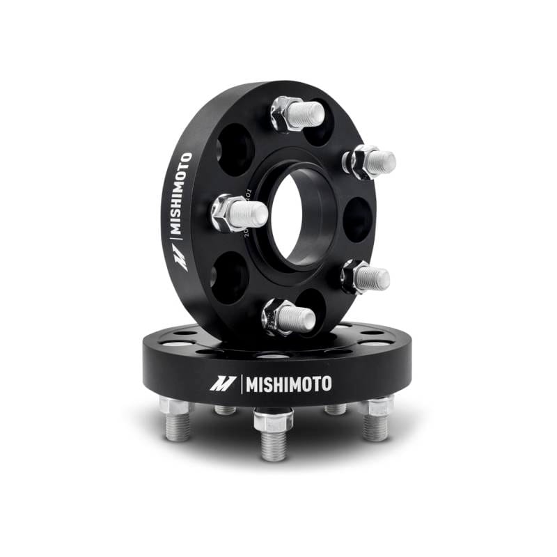 Mishimoto MMWS-013-250BK Mishimoto Wheel Spacers - 5x120 - 64.1 CB - M14 x1.5 - 25mm - BK - Fits 2020 Tesla S thumbnail 2