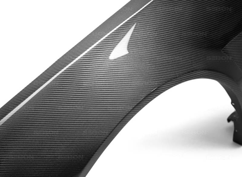 Seibon Carbon FF9901NSR34-NSW Seibon 99-01 Nissan Skyline R34 NSW-Style Carbon Fiber (Gloss Finish) Fenders (Pair) thumbnail 16