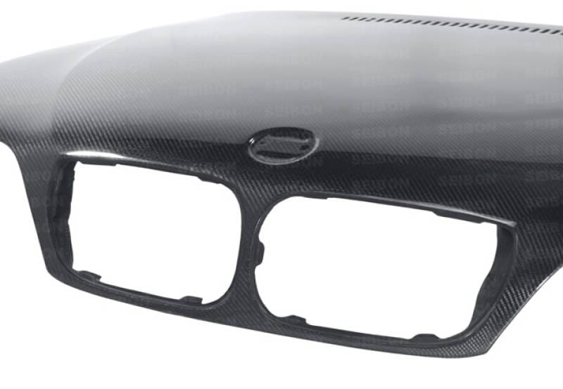Seibon Carbon HD0205BMWE464D-OE Seibon 02-05 BMW 3 Series 4dr E46 (Manuf Date 7/02-7/06 Models Only) OEM-Style Carbon Fiber Hood thumbnail 12