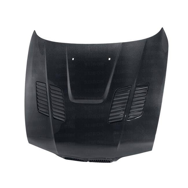 Seibon Carbon HD9703BMWE39-GTR Seibon 97-03 BMW 5 Series 4Dr (E39) GTR-Style Carbon Fiber Hood thumbnail 4
