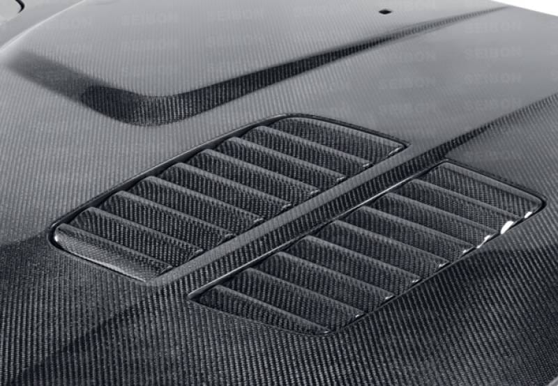 Seibon Carbon HD9703BMWE39-GTR Seibon 97-03 BMW 5 Series 4Dr (E39) GTR-Style Carbon Fiber Hood thumbnail 17