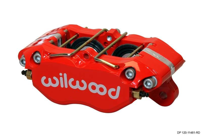 Wilwood 120-11481-RD Wilwood Caliper-Dynapro Dust-Boot 5.25in Mount - Red 1.38in Pistons .81in Disc thumbnail 2