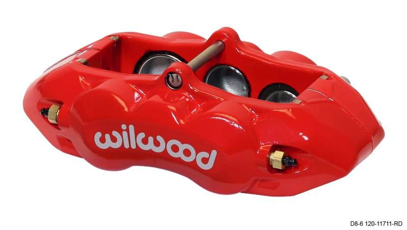 Wilwood 120-11711-RD Wilwood Caliper-D8-6 R/H Front Red 1.88/1.38/1.25in Pistons 1.25in Disc thumbnail 2