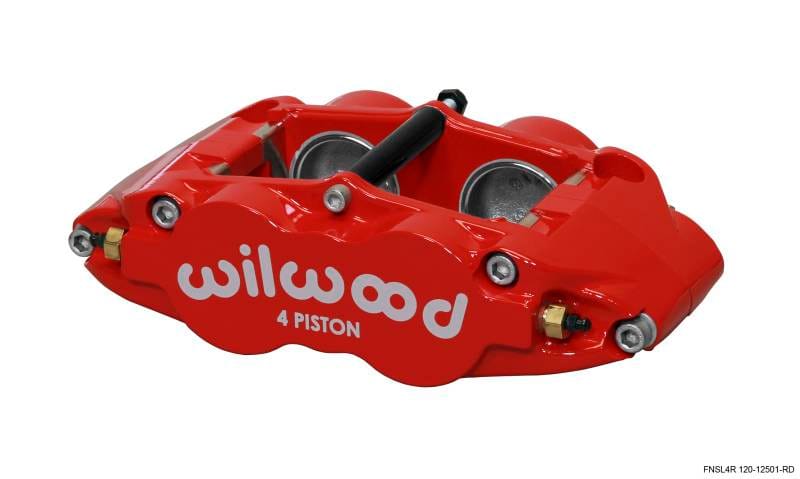 Wilwood 120-12501-RD Wilwood Caliper-Narrow Superlite 4R - Red 1.75/1.75in Pistons 1.25in Disc thumbnail 2