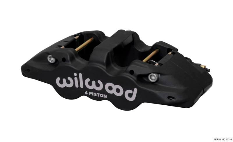 Wilwood 120-13339 Wilwood Caliper-Aero4 - Black Anodize 1.12/1.12in Pistons 1.25in Disc thumbnail 2