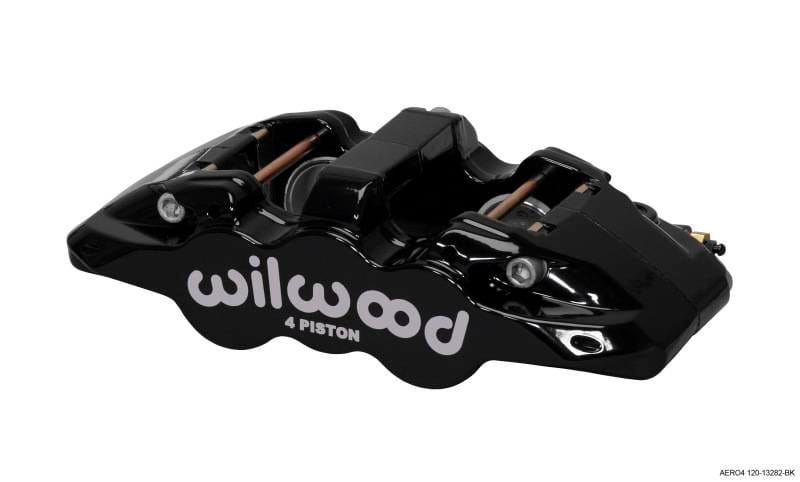 Wilwood 120-13282-BK Wilwood Caliper-Aero4-L/H - Black 1.62/1.38in Pistons 1.25in Disc thumbnail 2