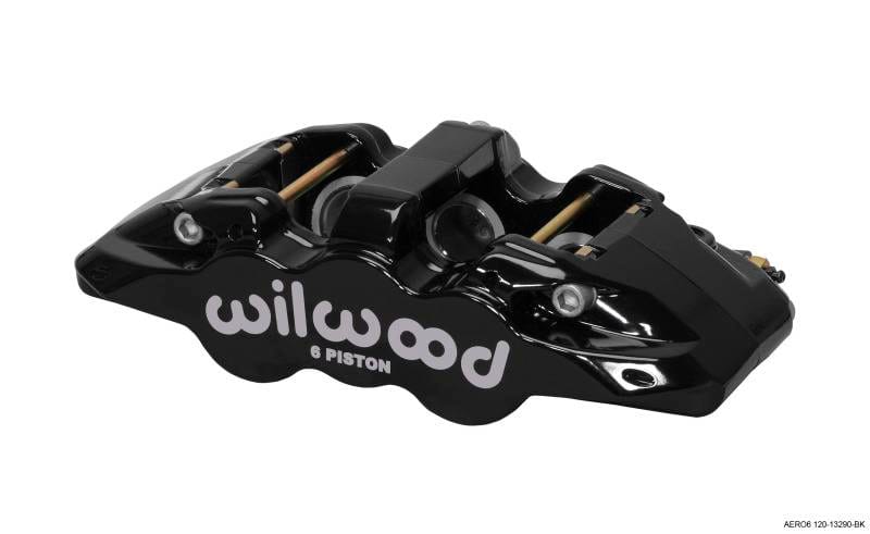 Wilwood 120-13290-BK Wilwood Caliper-Aero6-L/H - Black 1.62/1.12/1.12in Pistons 1.25in Disc thumbnail 2