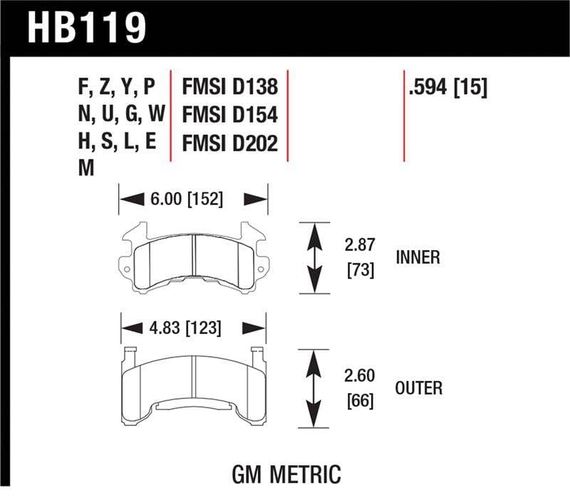 Hawk Performance kHB119F.594 Hawk HPS Street Brake Pads thumbnail 4