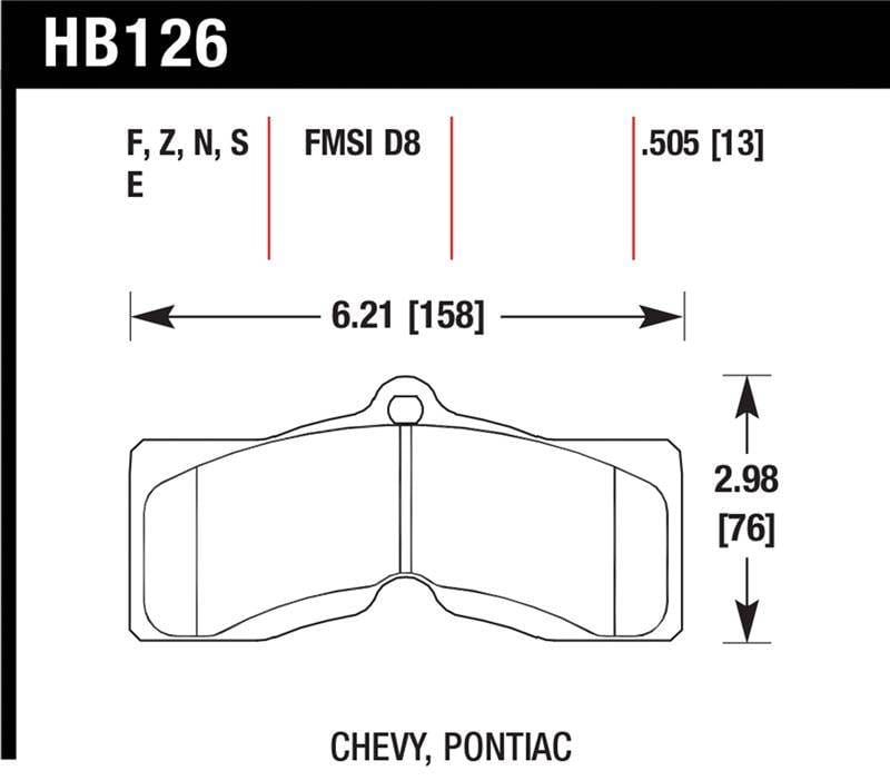 Hawk Performance kHB126N.505 Hawk HP+ Street Brake Pads thumbnail 5