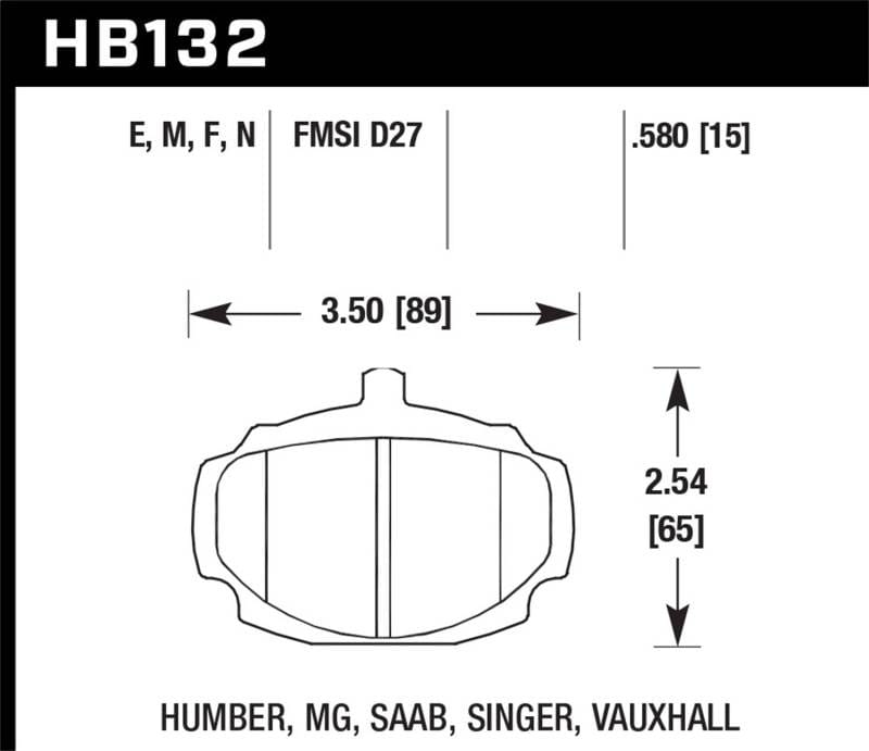 Hawk Performance kHB132N.580 Hawk HP+ Street Brake Pads thumbnail 5