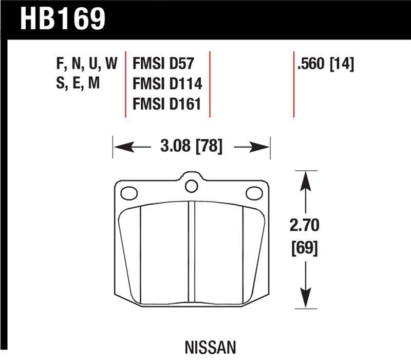 Hawk Performance kHB169F.560 Hawk HPS Street Brake Pads thumbnail 6