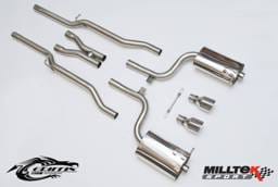 Milltek Non-Resonated (Louder) Cat-back Exhaust System w/ Black Tips for Audi B6 S4 / B6 A4 3.0L & B7 A4 3.2L SSXAU295