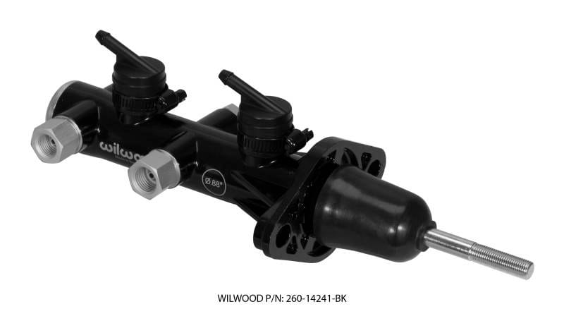 Wilwood 260-14241-BK Wilwood Tandem Remote Master Cylinder - 7/8in Bore Black thumbnail 2