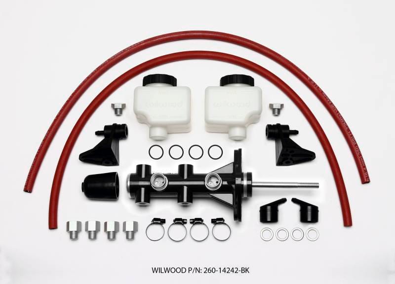 Wilwood 260-14242-BK Wilwood Tandem Remote Master Cylinder - 15/16in Bore Black thumbnail 2